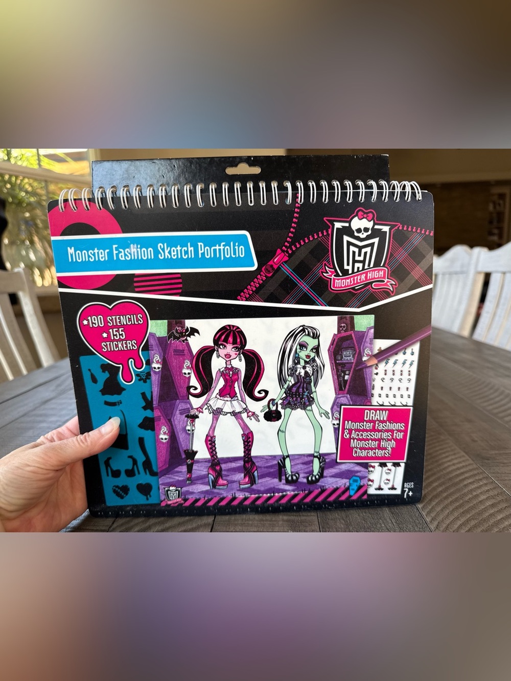 Monster High Monster Fashion Sketch Pad Portfolio With Stencil & Sticker Artwork